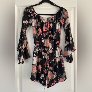 A’Gaci Off-Shoulder Floral Romper
